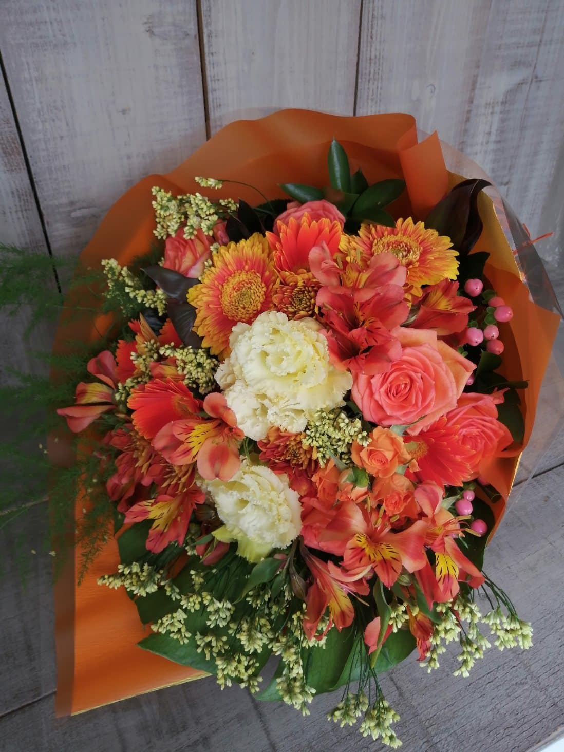 花束 8000 オレンジ色系