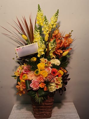 アレンジメント 黄色系 楽屋御見舞