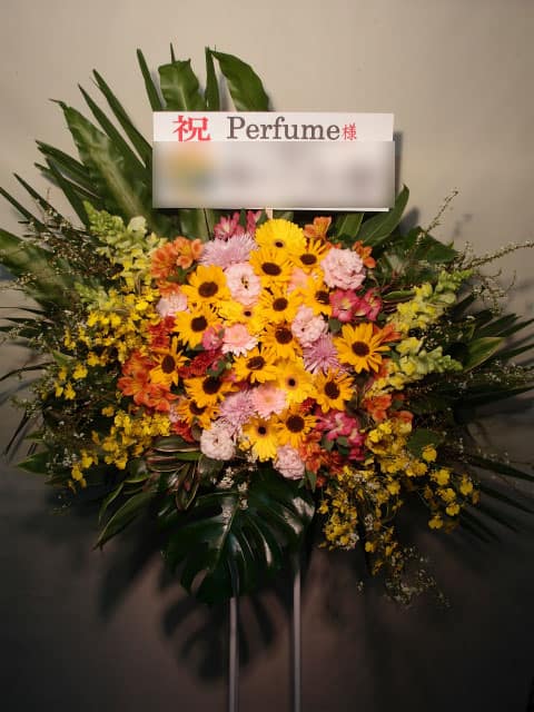 贈先:Perfume様宛 場所:東京ドーム(文京区本郷) イメージ:おまかせ 用途:コンサート御祝 その他:送料無料地域となります。