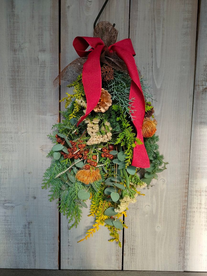 お歳暮生花スワッグ