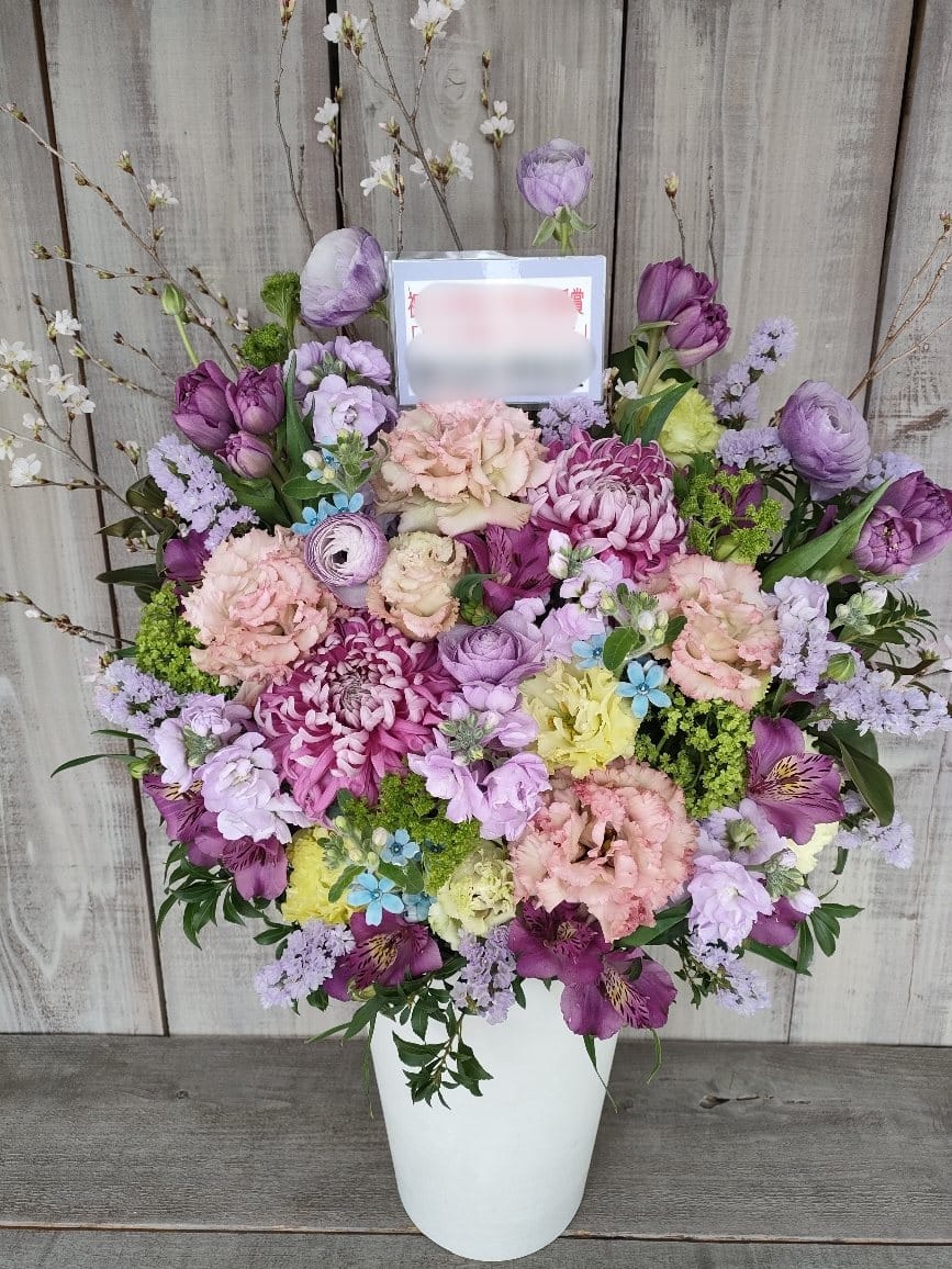 受賞御祝アレンジメント 瑠璃色