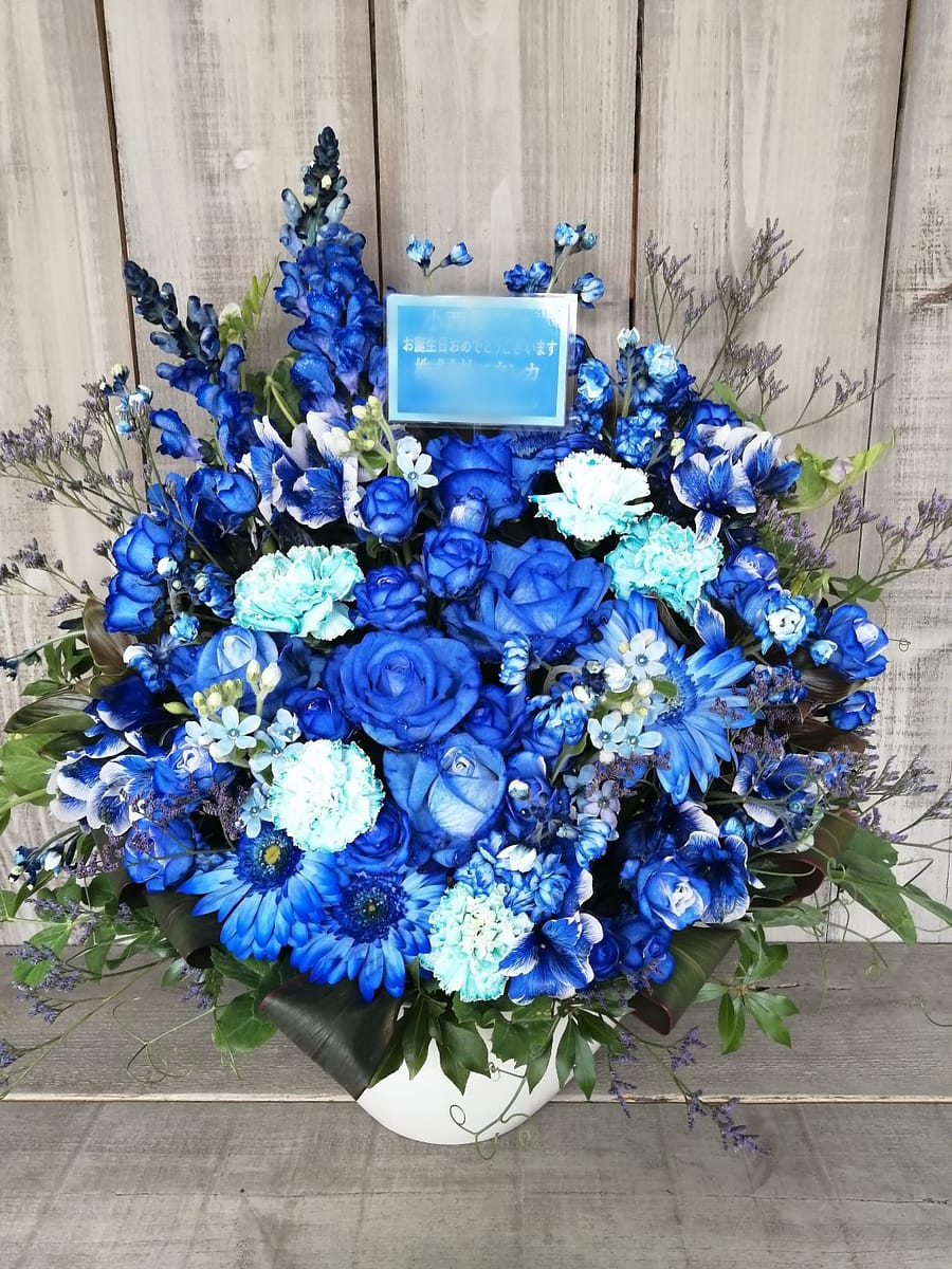 アレンジメント 青色系