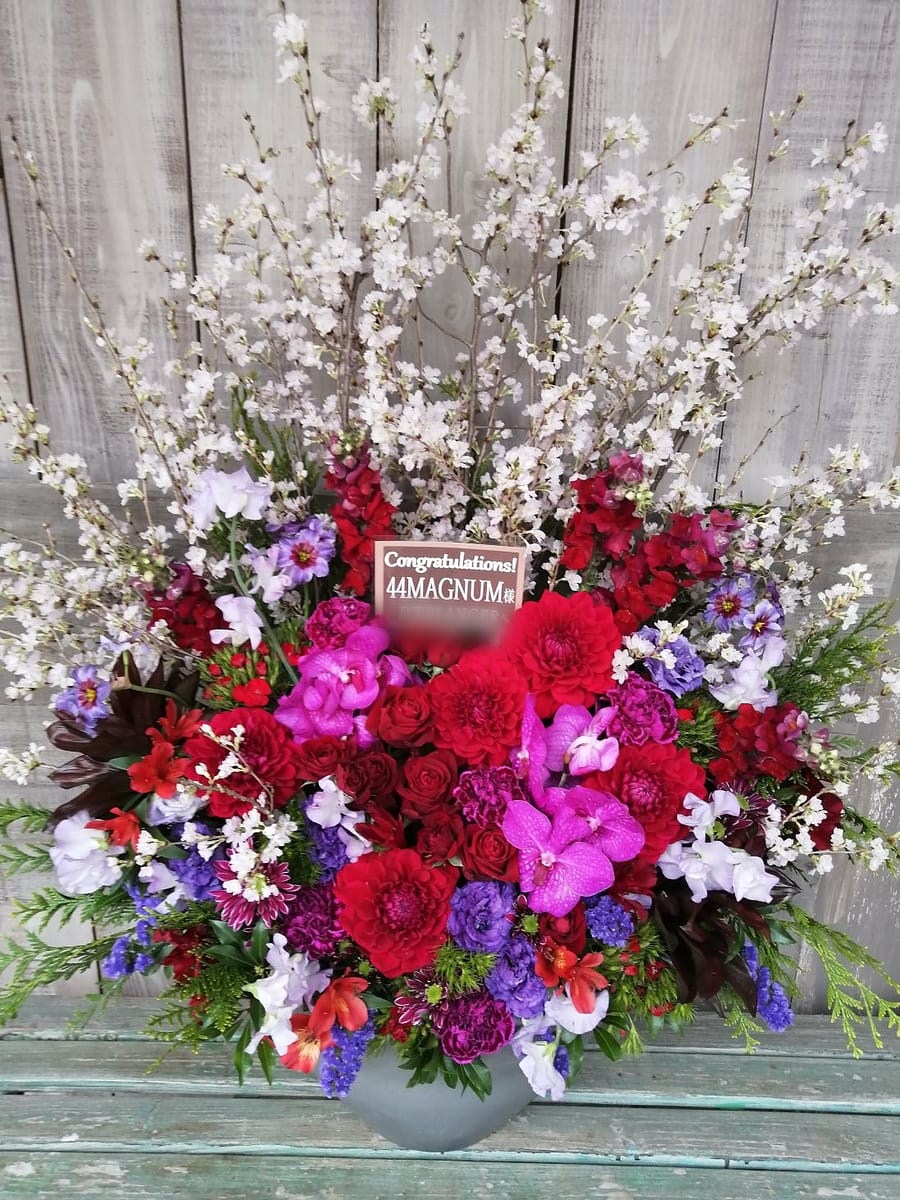 桜を使った楽屋花