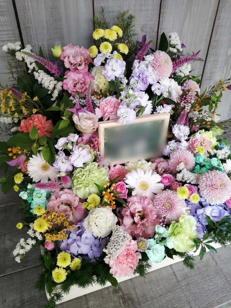 ボックスフラワーアレンジメント サイン会