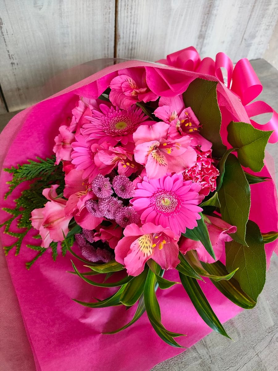 花束3 ホットピンク